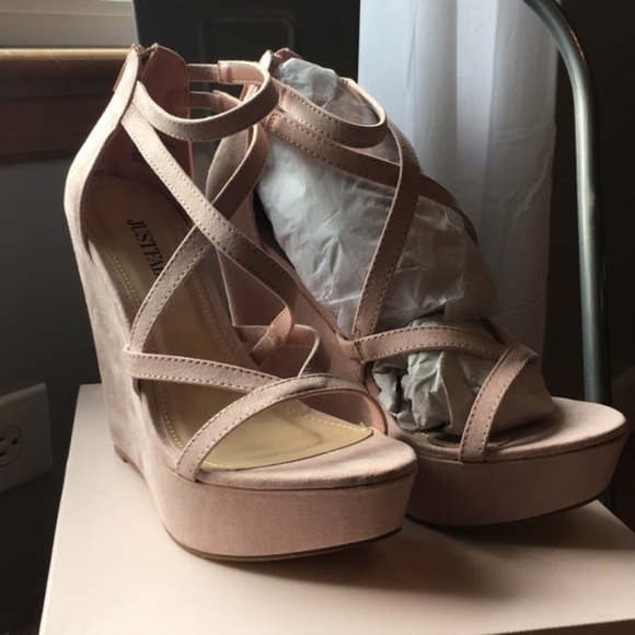 JustFab Shoes - Blush Wedges